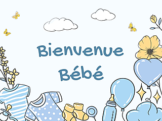 Couverture carte de naissance bienvenue bébé