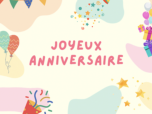 Couverture carte anniversaire ballon