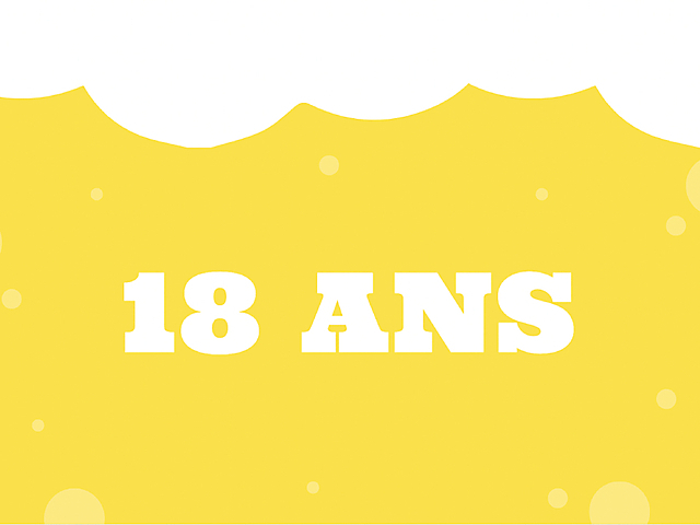 Couverture carte anniversaire bière 18 ans