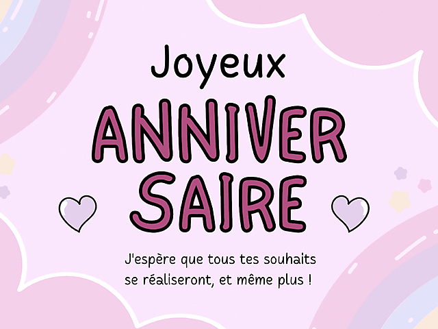 Couverture carte anniversaire bonbon