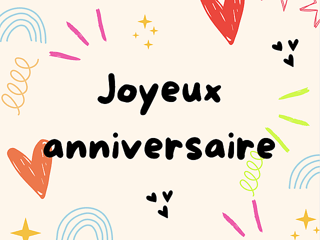 Couverture carte anniversaire gribouillis