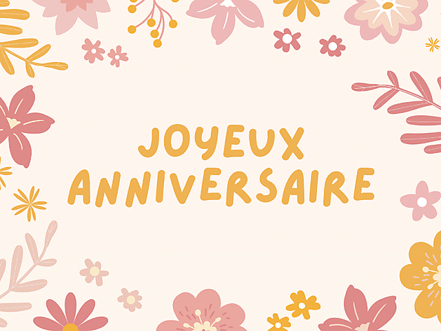 Couverture carte anniversaire exotique