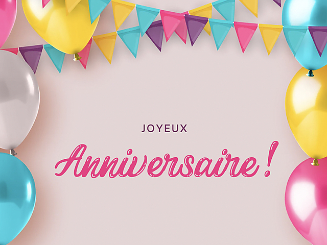 Couverture carte anniversaire festive