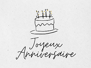 Couverture carte anniversaire dessin
