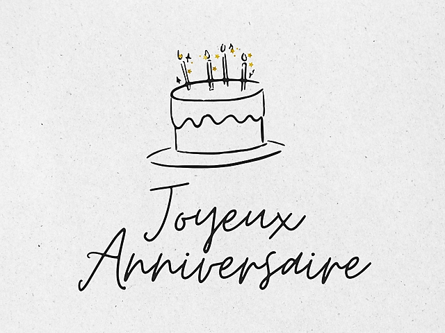 Couverture carte anniversaire dessin