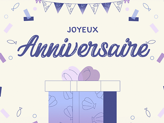 Couverture carte anniversaire cadeau surprise