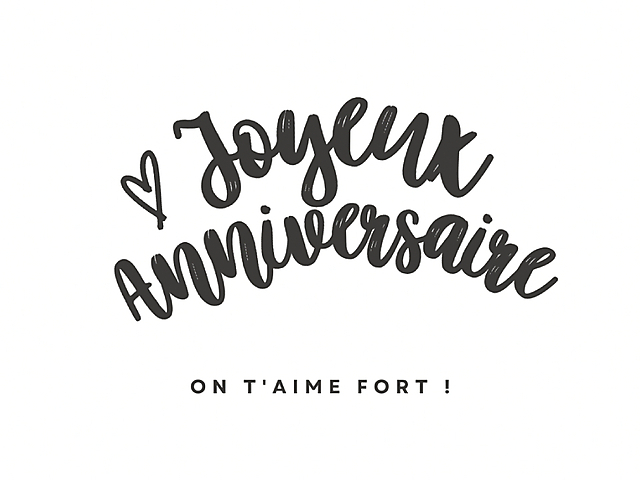 Couverture carte anniversaire coeur