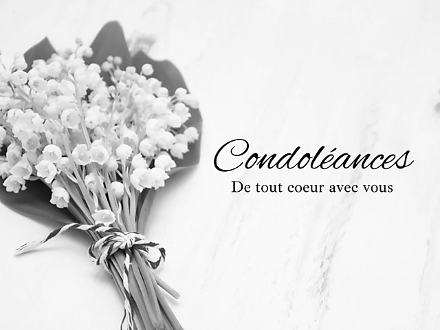 Couverture carte de condoléances bouquet