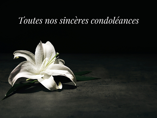 Couverture carte de condoléances