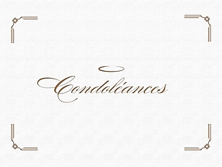 Couverture carte de condoléances angélique