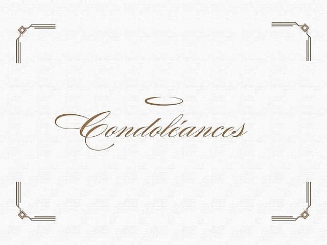 Couverture carte de condoléances angélique