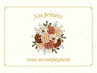 Couverture carte de condoléances bouquet coloré