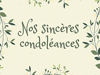 Couverture carte de condoléances nature