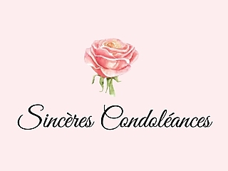 Couverture carte de condoléances rose
