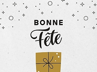 Couverture carte bonne fête cadeau