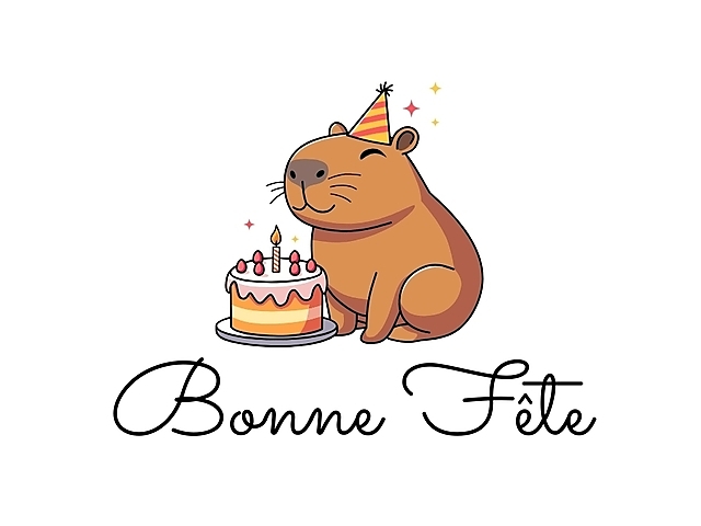 Couverture carte bonne fête castor