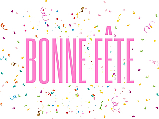 Couverture carte bonne fête confettis