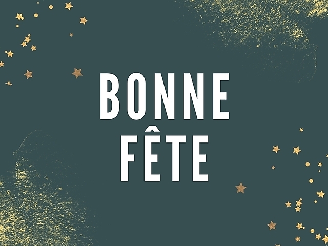 Couverture carte bonne fête étoiles