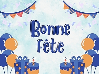 Couverture carte bonne fête festive