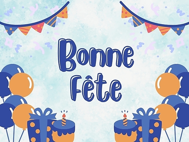 Couverture carte bonne fête festive