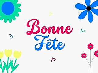 Couverture carte bonne fête fleurs