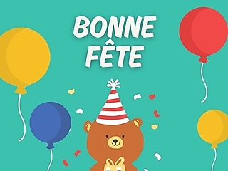 Couverture carte bonne fête nounours