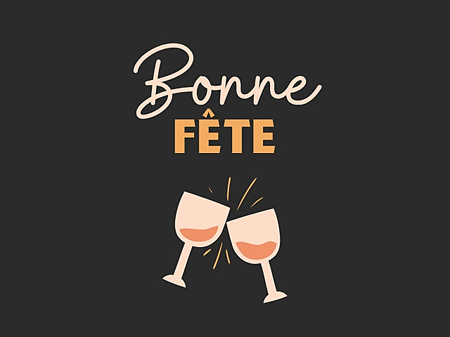 Couverture carte bonne fête verres