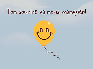 Couverture carte ballon sourire