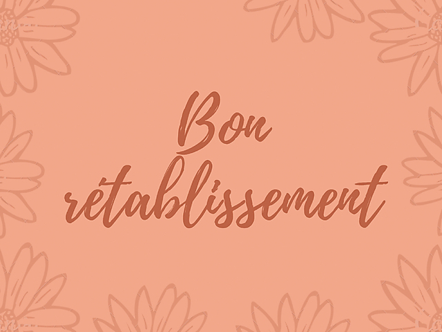 Couverture carte de bon rétablissement virtuelle design floral pastel