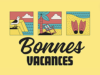 Couverture carte bonnes vacances mer et soleil