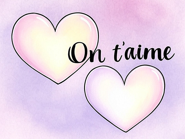 Couverture carte virtuelle on t'aime coeur