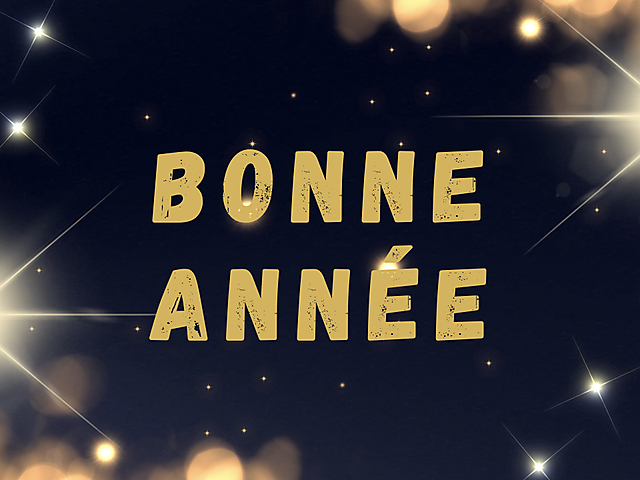 Couverture carte de bonne année étoiles