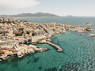 Couverture carte virtuelle Marseille drone