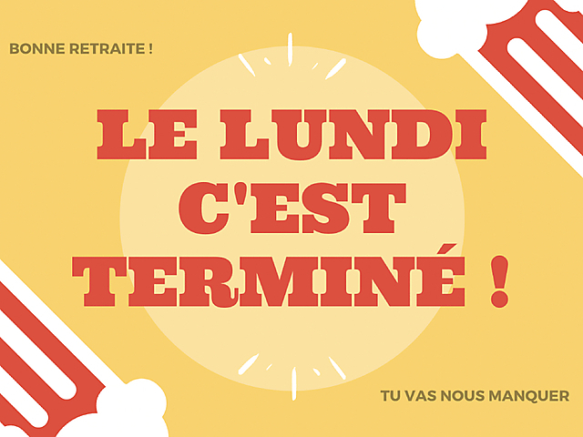 Couverture carte de départ le lundi n'existe plus
