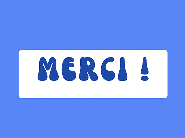 Couverture carte de remerciement simple bleu