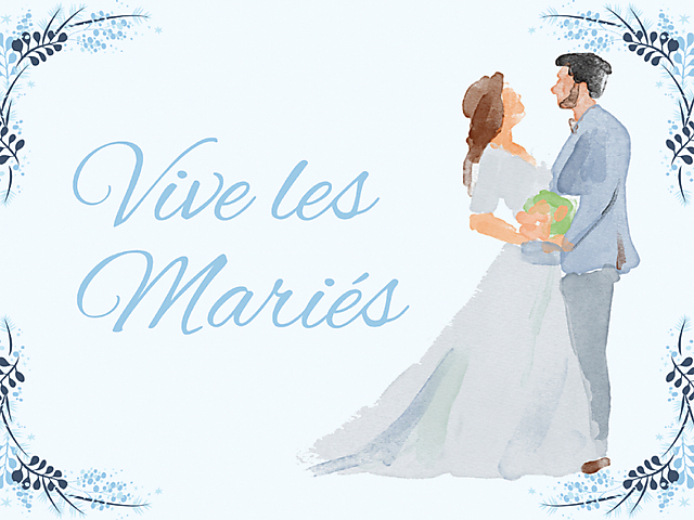 Couverture carte de mariage dessin