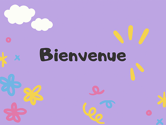 Couverture carte de bievenue gribouillage