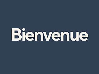 Couverture carte de bienvenue dans l'équipe avec typographie sur fond ardoise