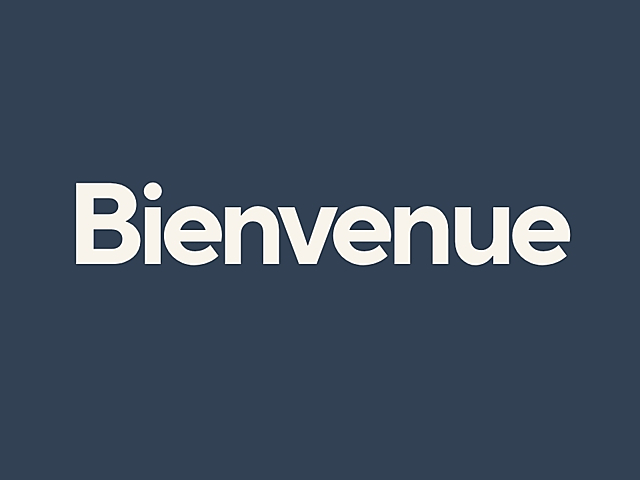 Couverture carte de bienvenue dans l'équipe avec typographie sur fond ardoise