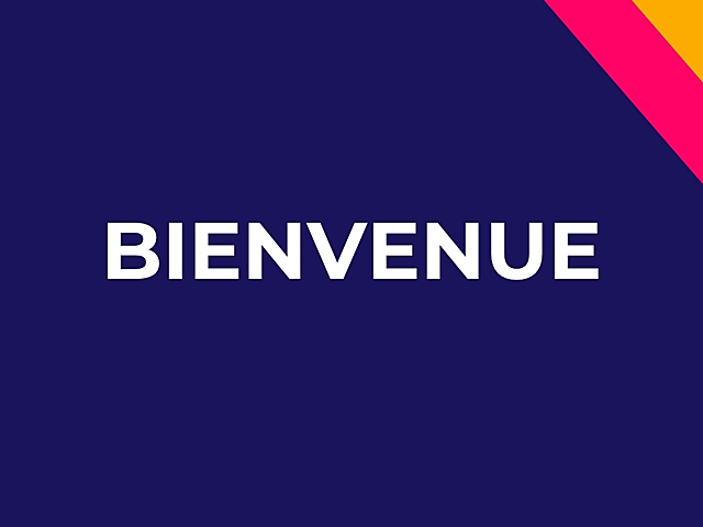Couverture carte de bienvenue dans l'équipe avec typographie et rubans colorés