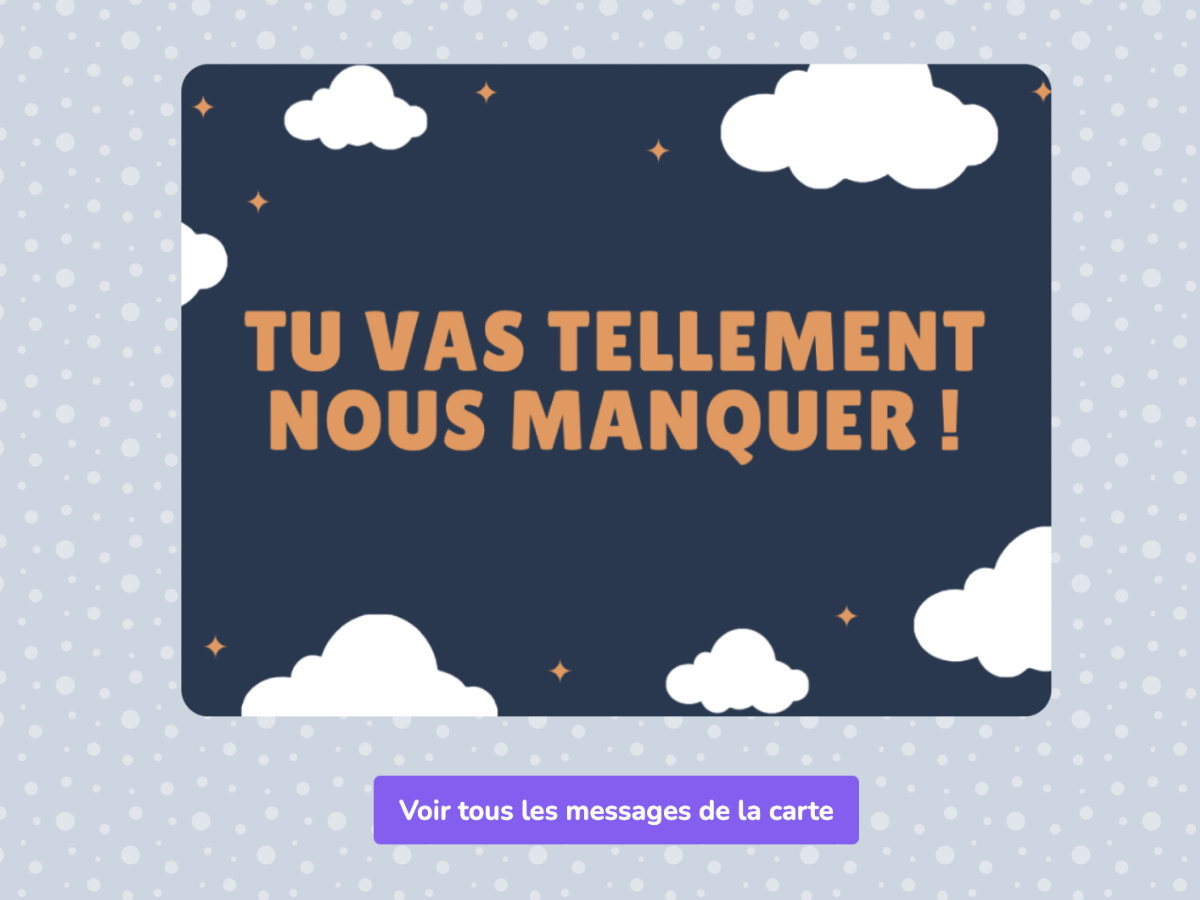 Capture d'écran surprise destinataire
